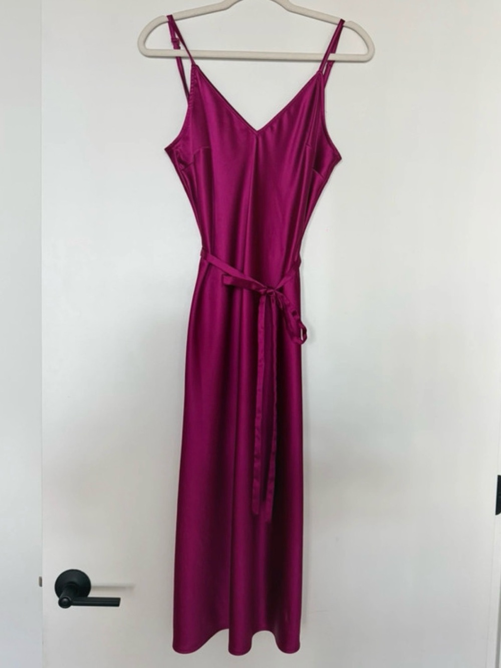 INC International Concepts Fuchsia Satin Maxi Slip Dress